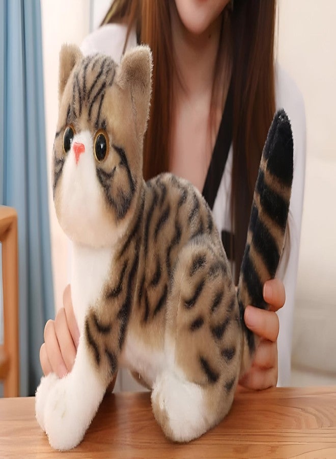 Tickles Cute Daisy Cat Soft Stuffed Plush Animal Toy for Kids Boys & Girls Birthday Gifts (Color: Brown Size: 20 cm) - Image 4